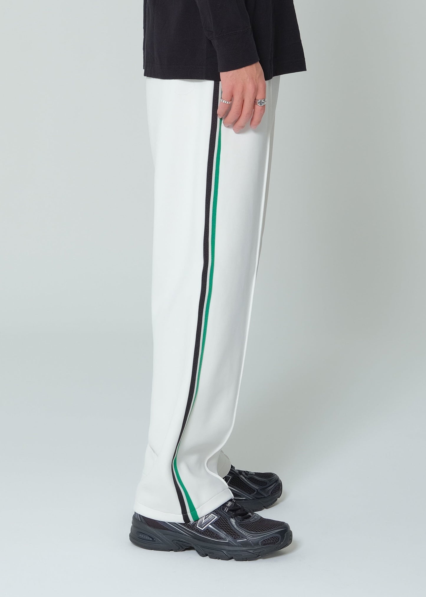 EZ Track Pant 3 (white / green&black line)