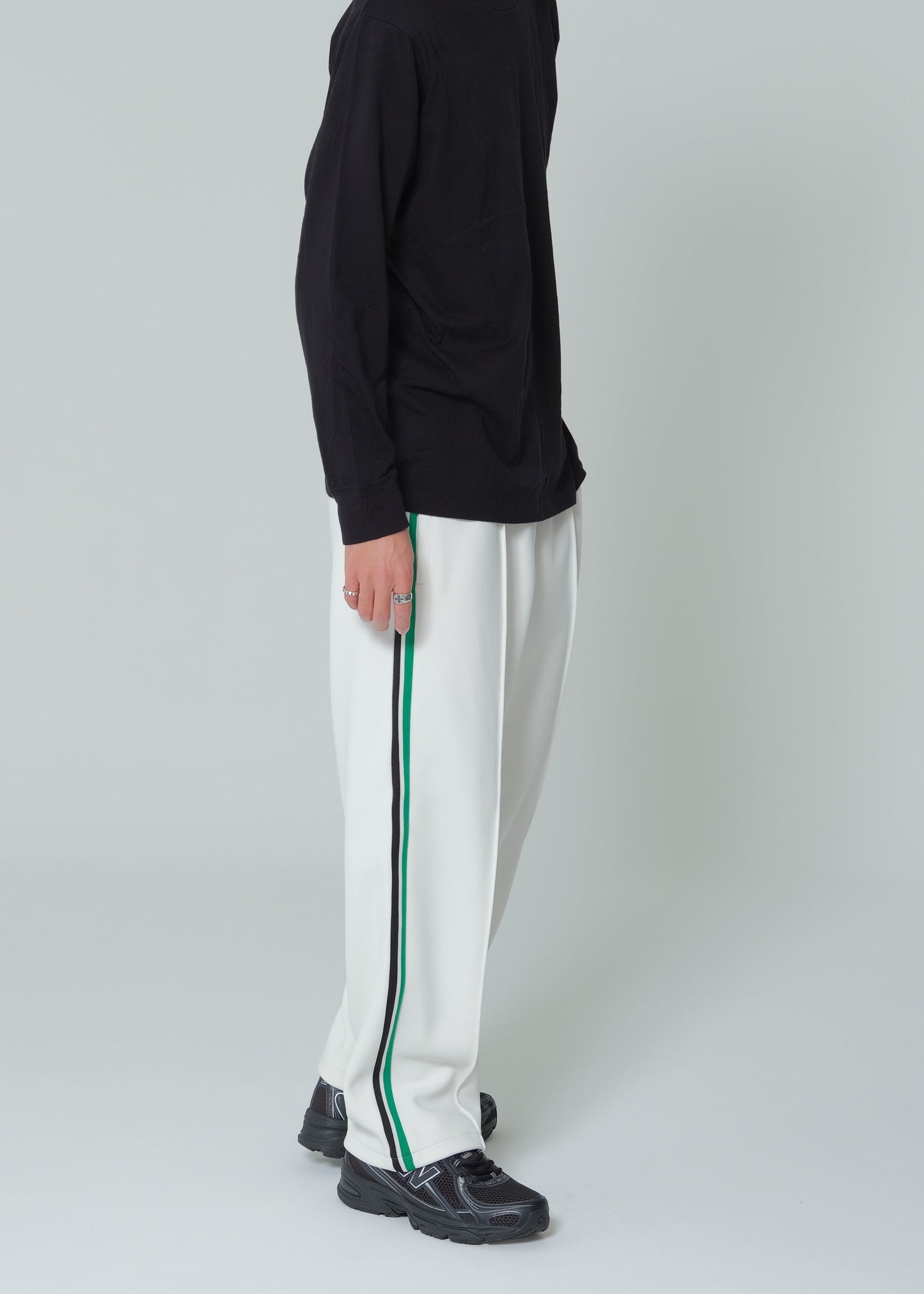 EZ Track Pant 3 (white / green&black line)