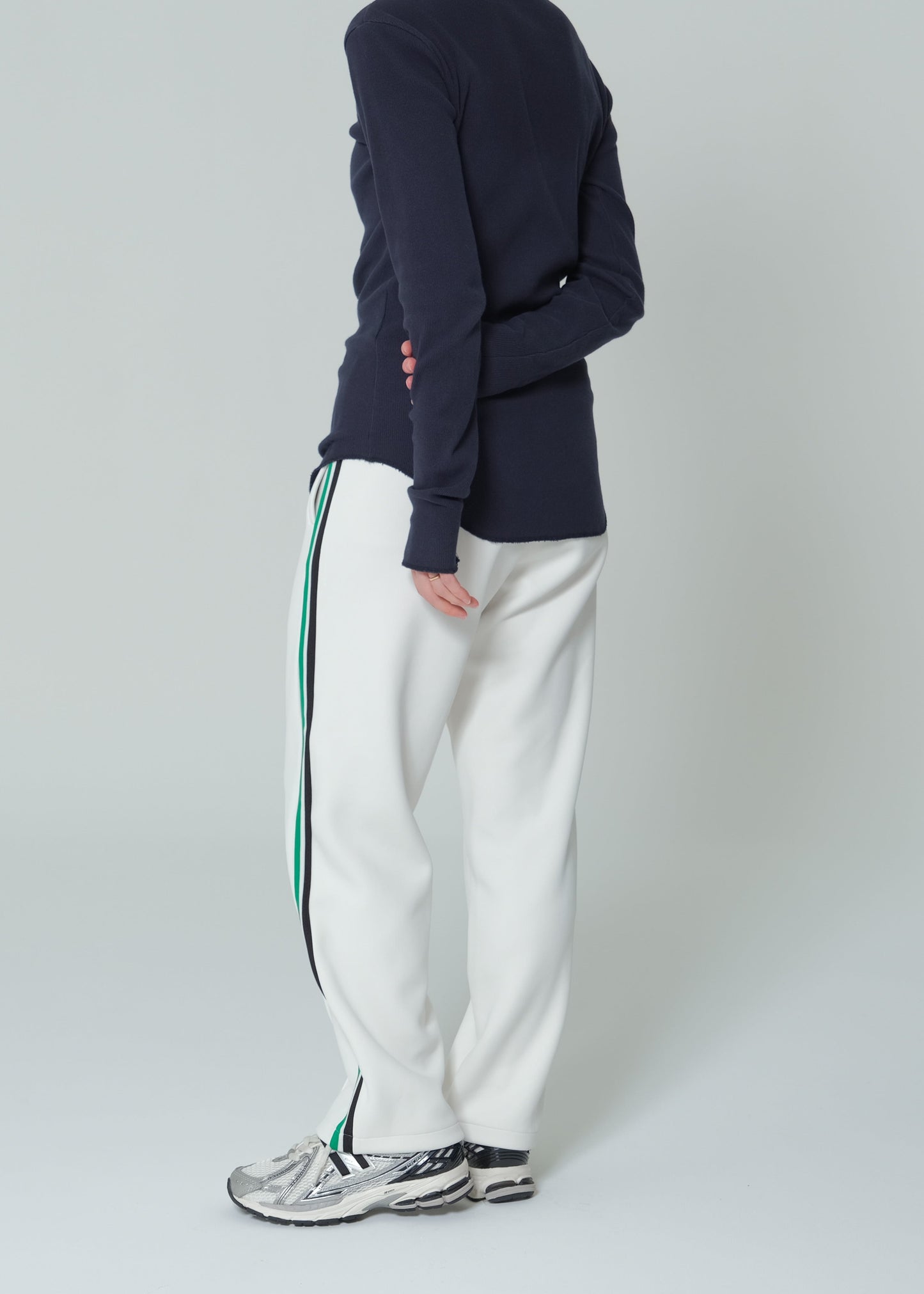 EZ Track Pant 3 (white / green&black line)