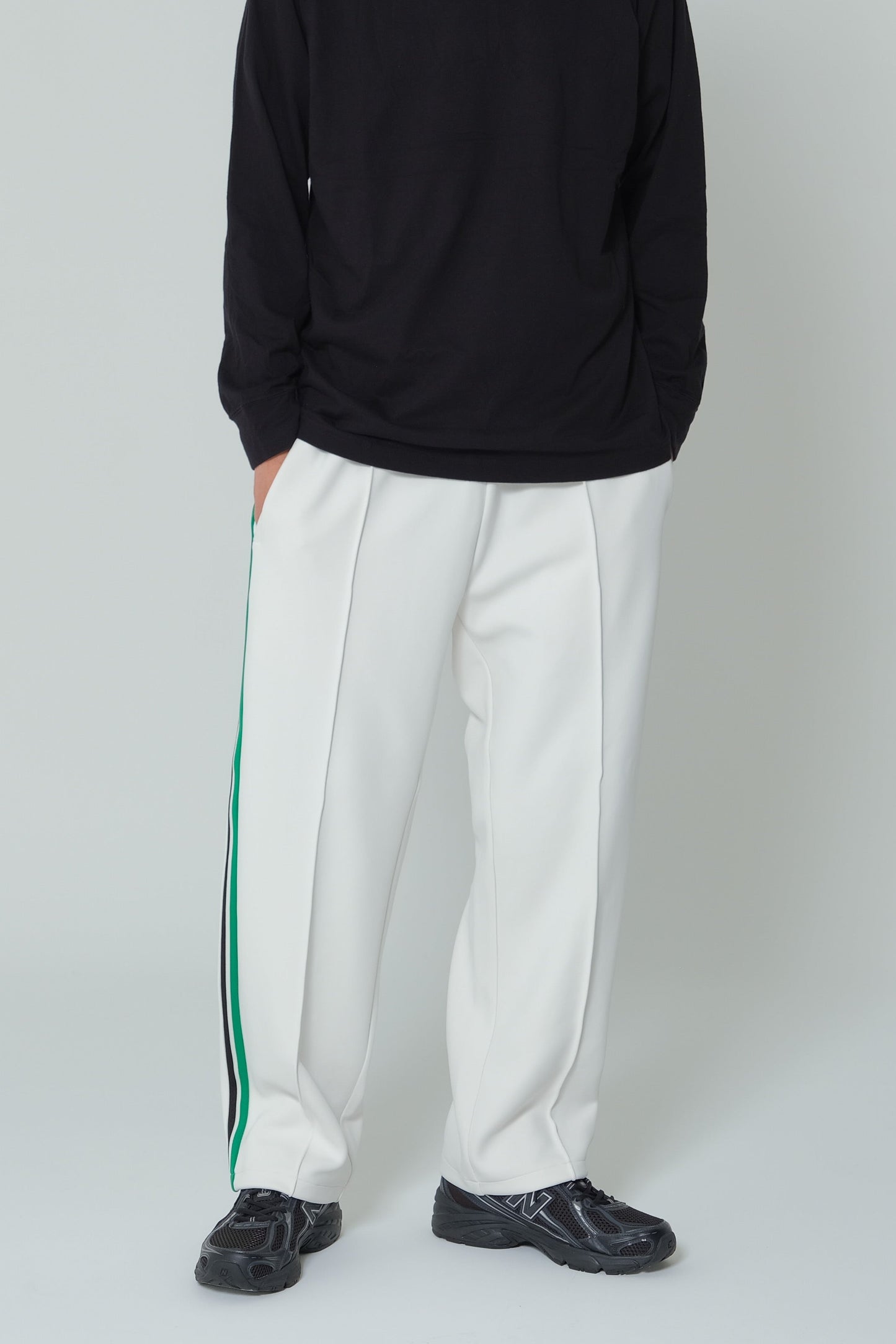 EZ Track Pant 3 (white / green&black line)