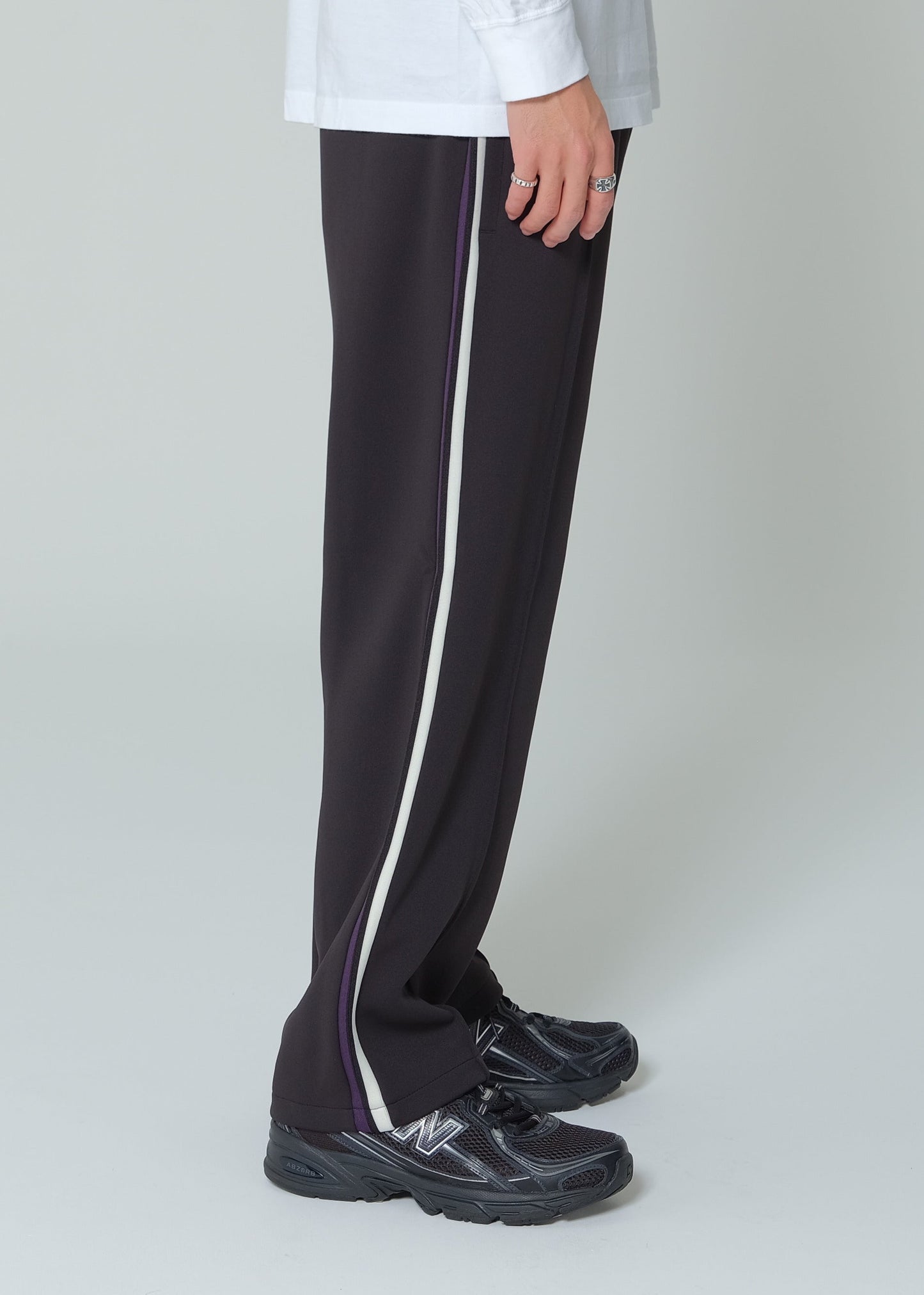 EZ Track Pant 3 (black / white&purple line)