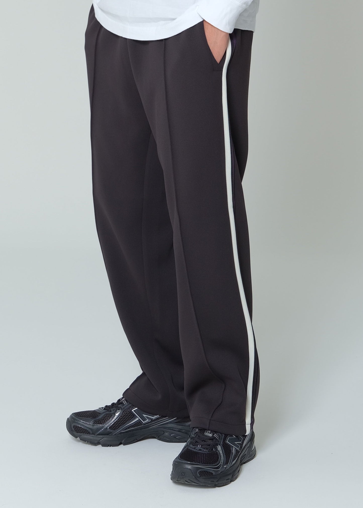 EZ Track Pant 3 (black / white&purple line)