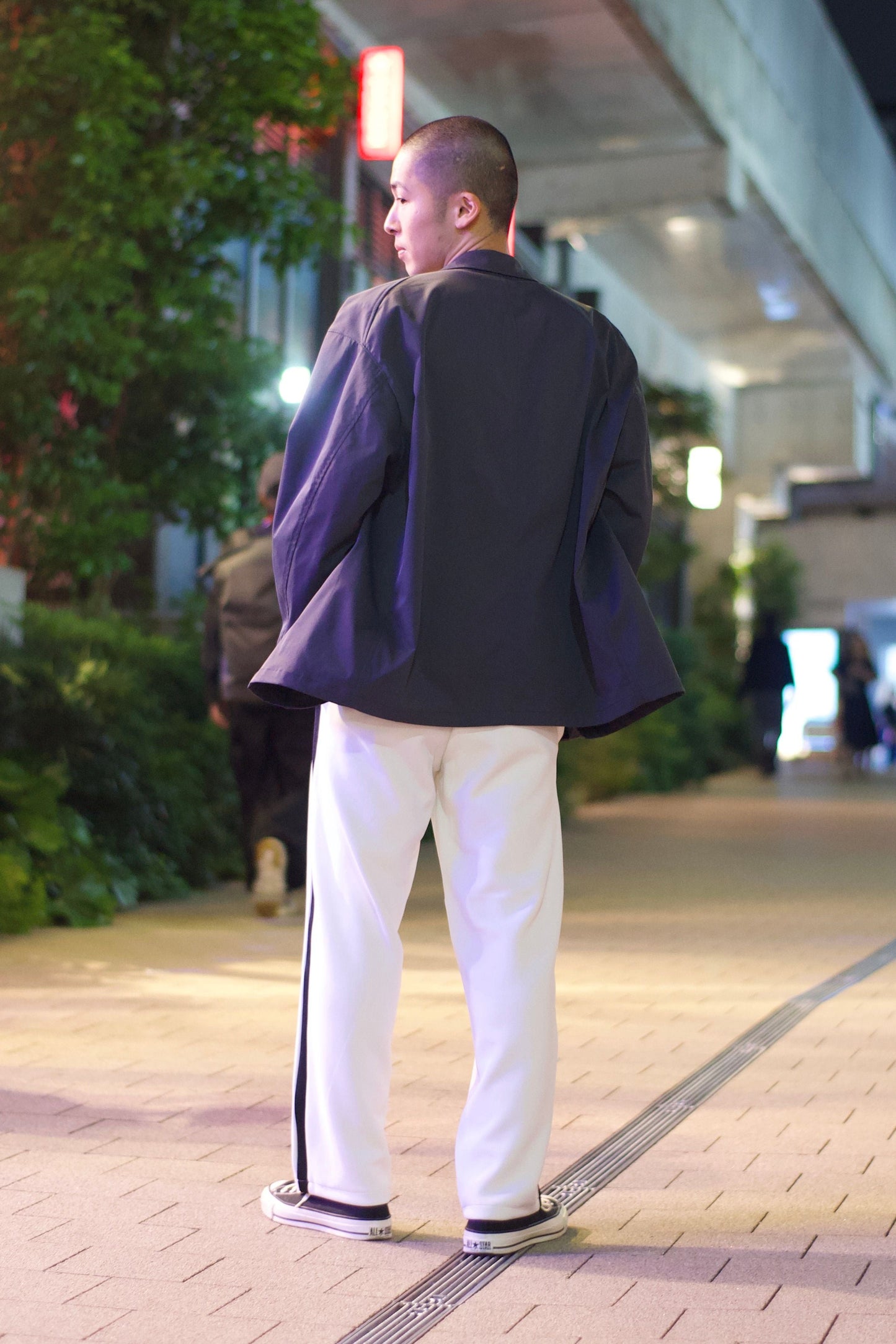 EZ Track Pant 1 (white / black line)