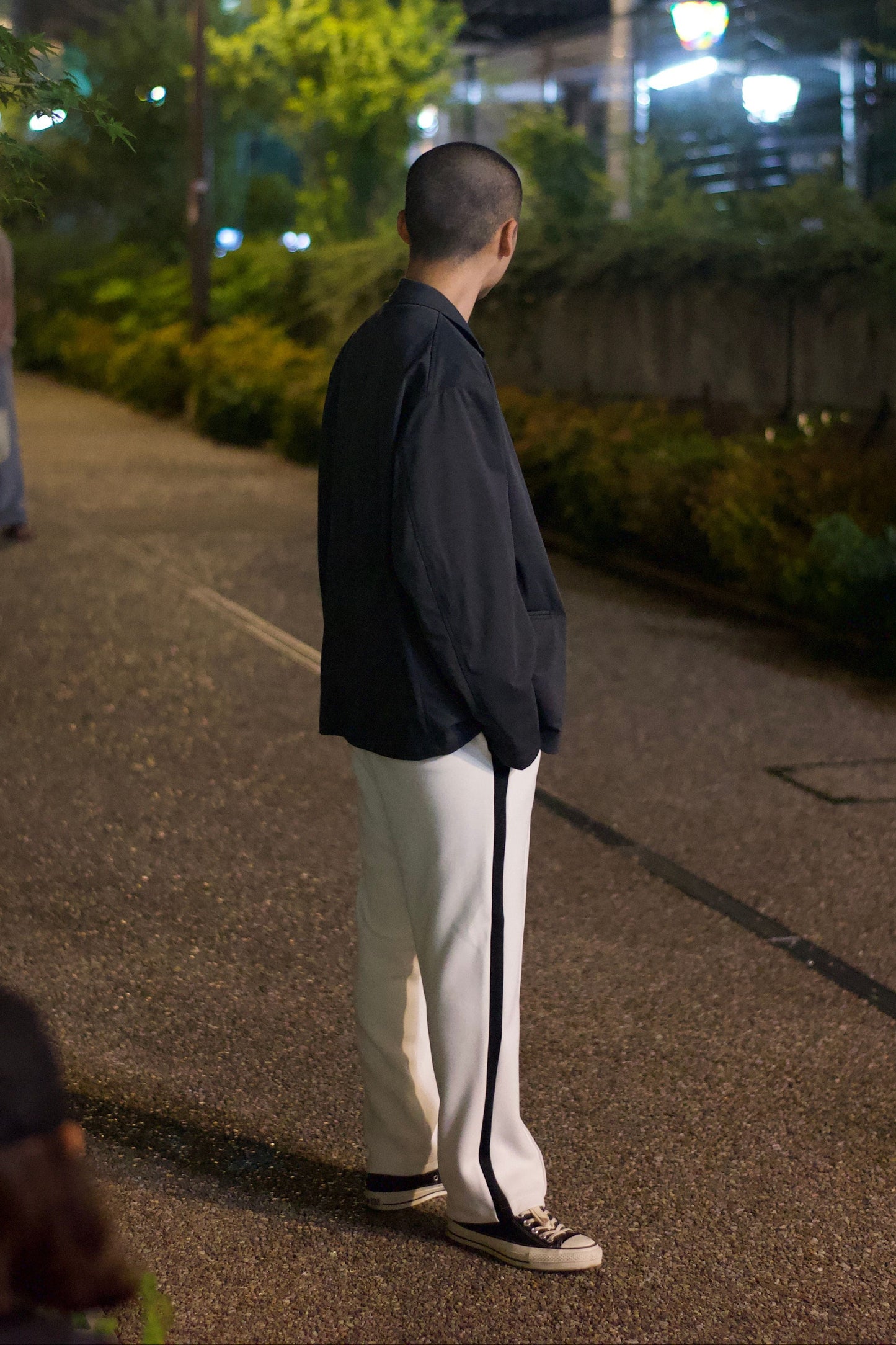 EZ Track Pant 1 (white / black line)