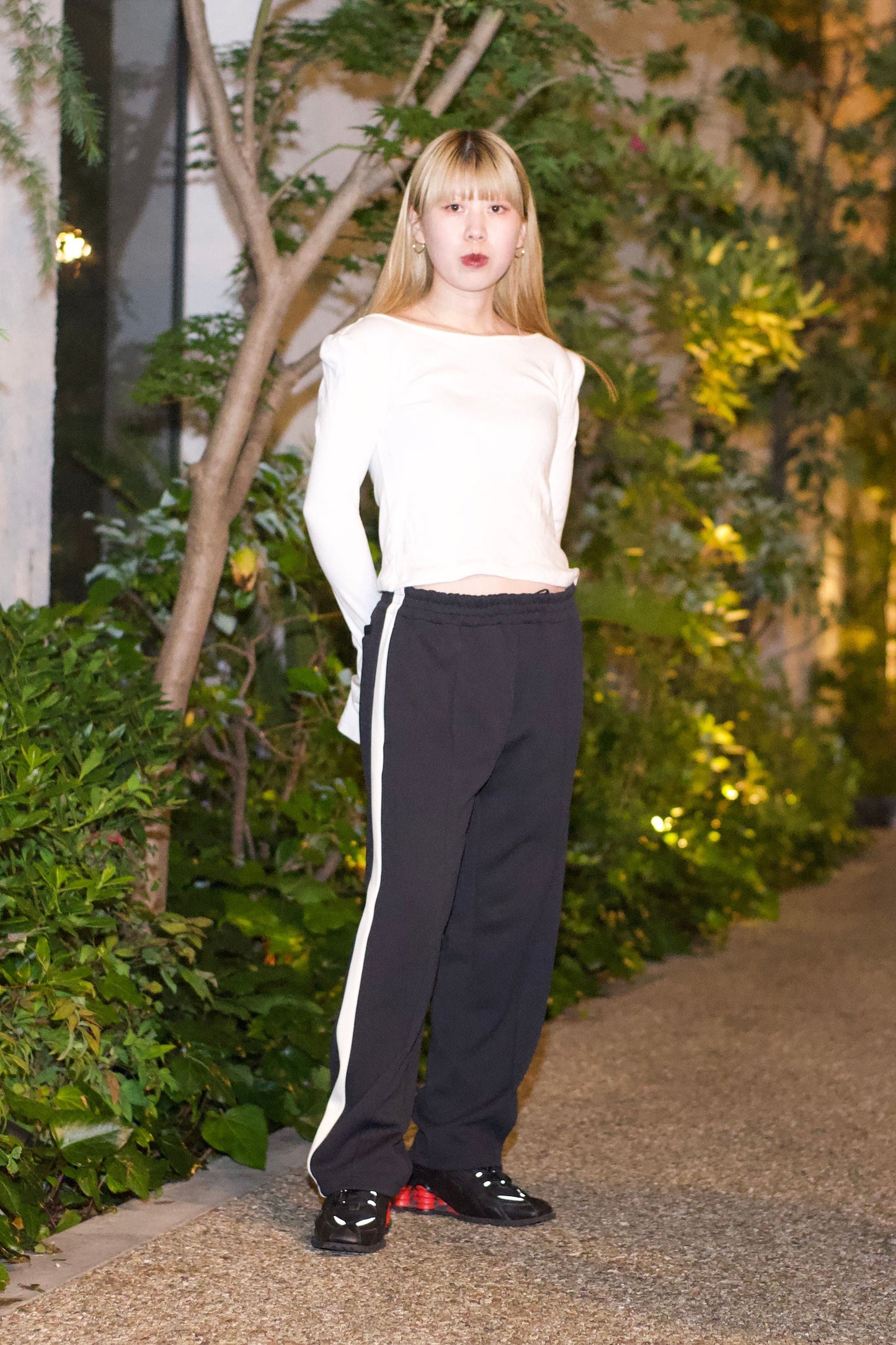 EZ Track Pant 1 (black / white line)