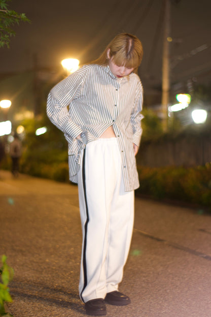 EZ Track Pant 1 (white / black line)