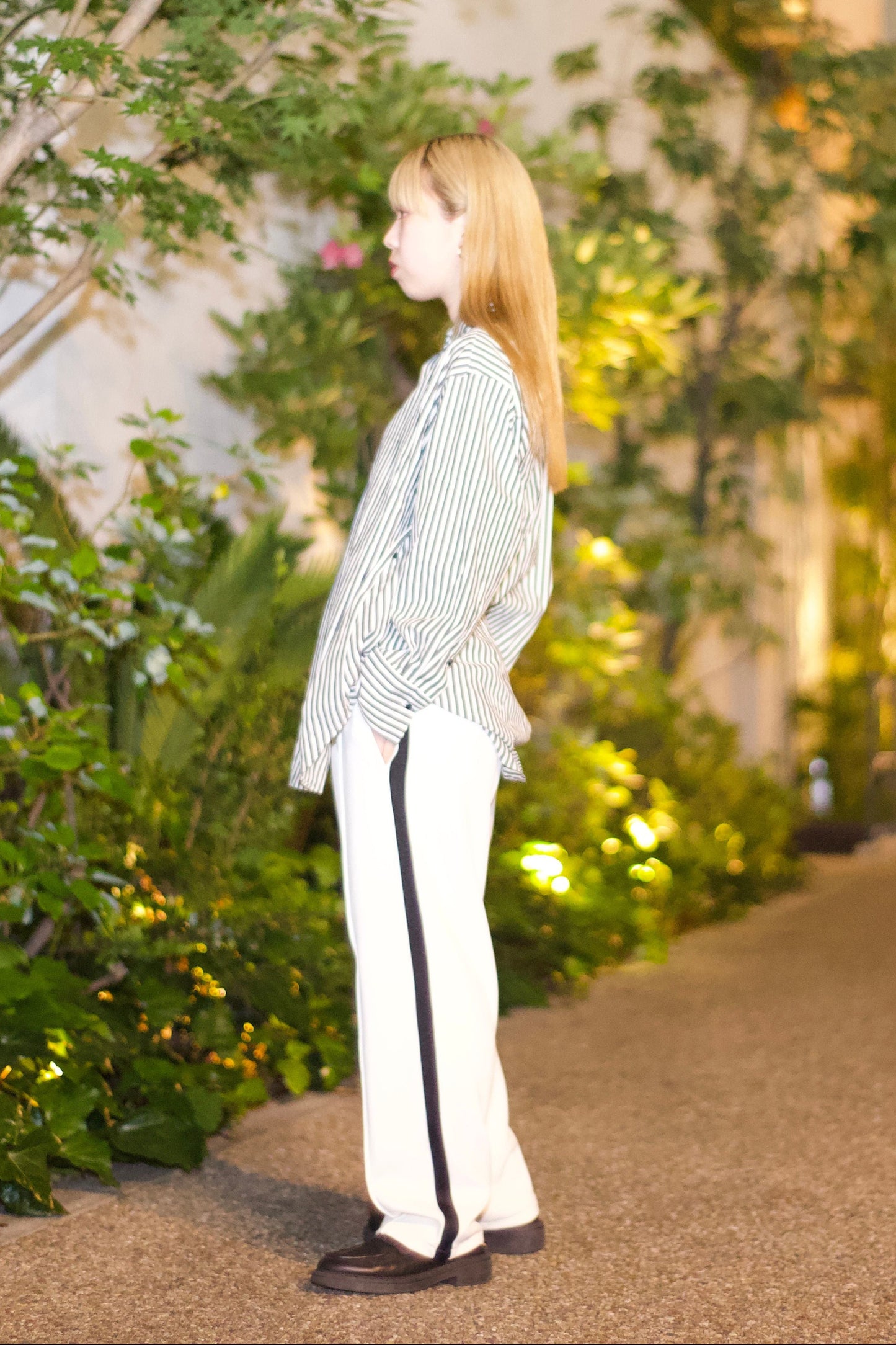 EZ Track Pant 1 (white / black line)