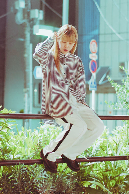 EZ Track Pant 1 (white / black line)