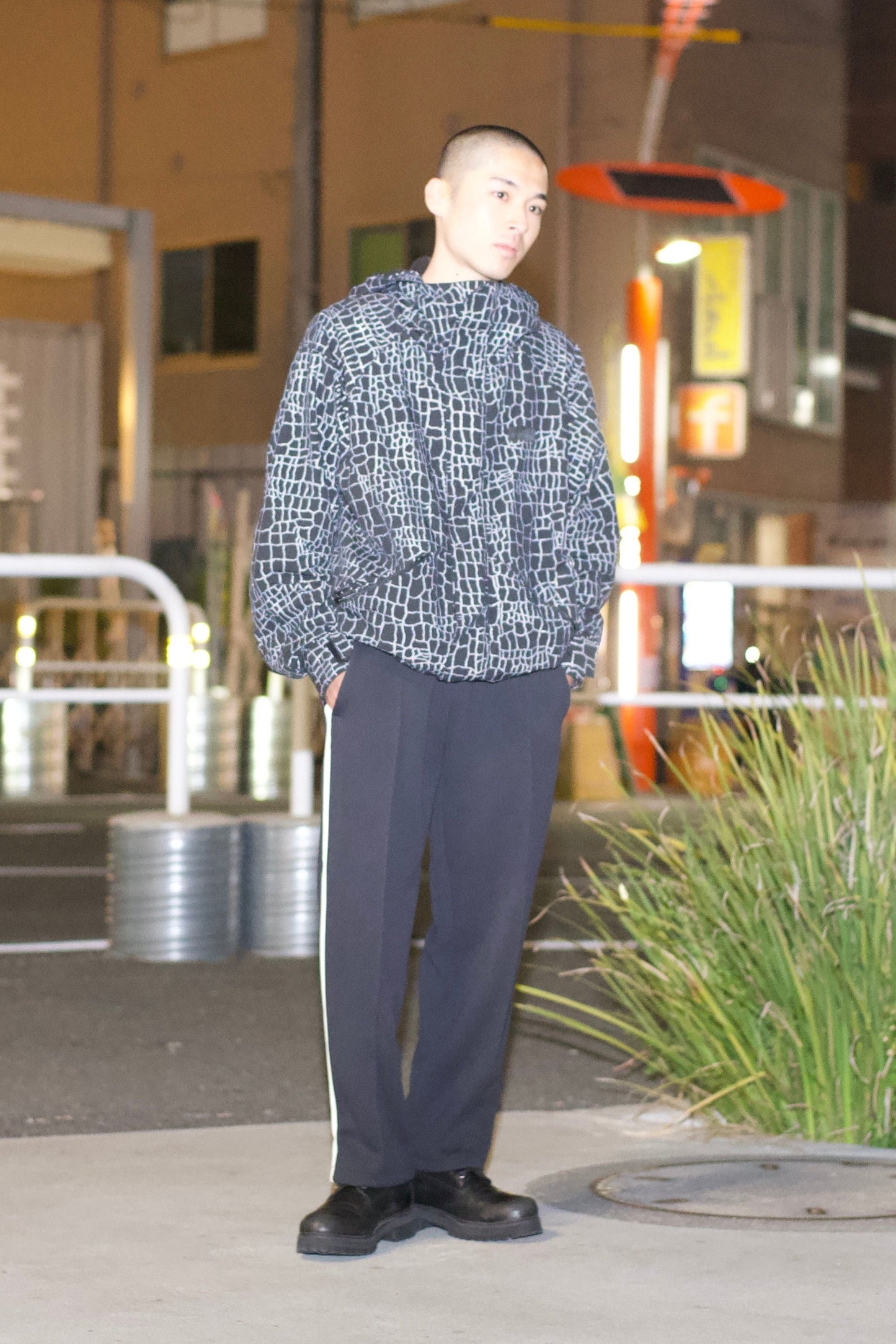 EZ Track Pant 3 (black / white&purple line)