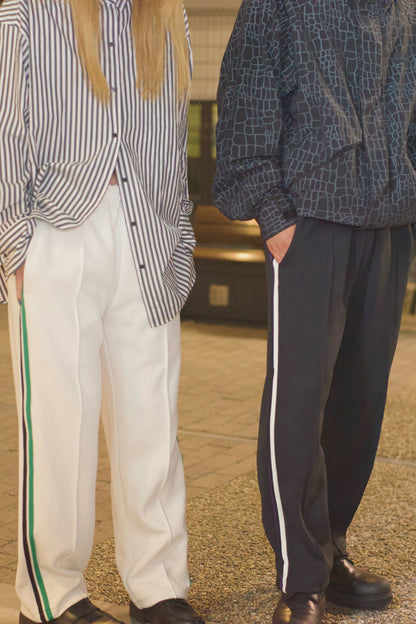 EZ Track Pant 3 (black / white&purple line)