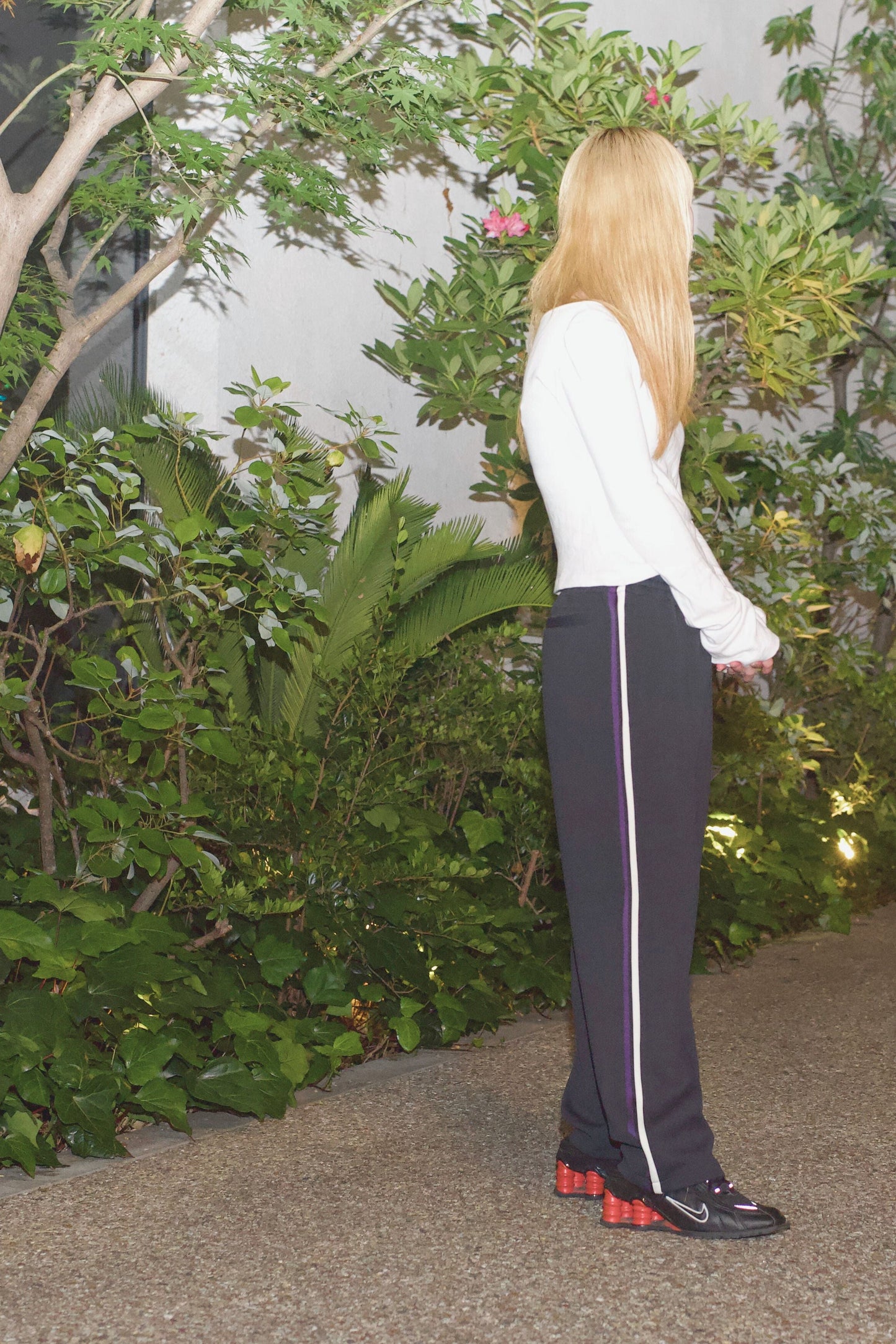 EZ Track Pant 3 (black / white&purple line)