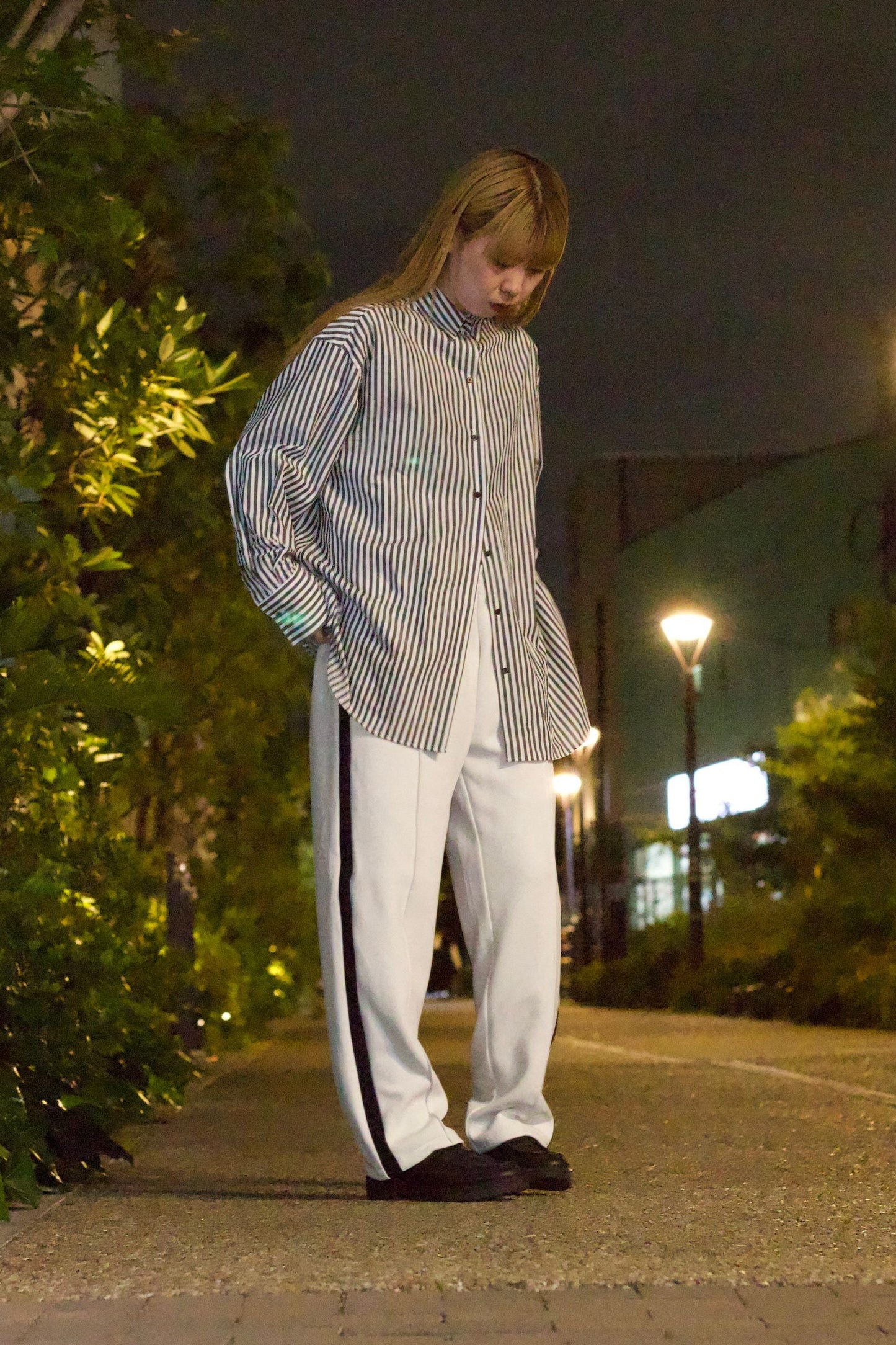 EZ Track Pant 1 (white / black line)